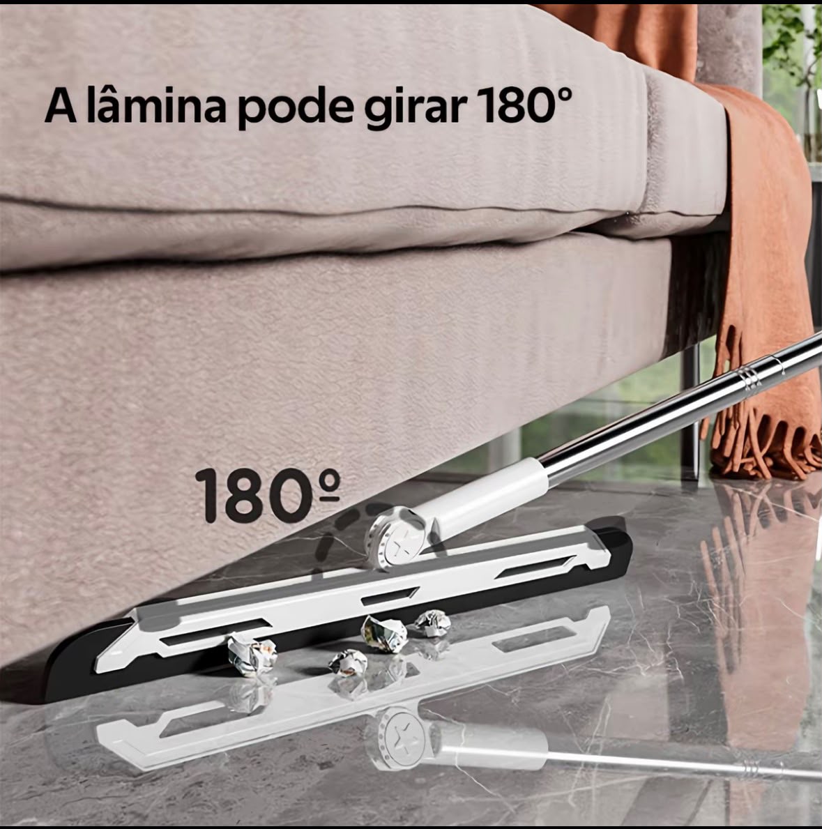 Rodo de silicone com lâmina que gira 180 graus